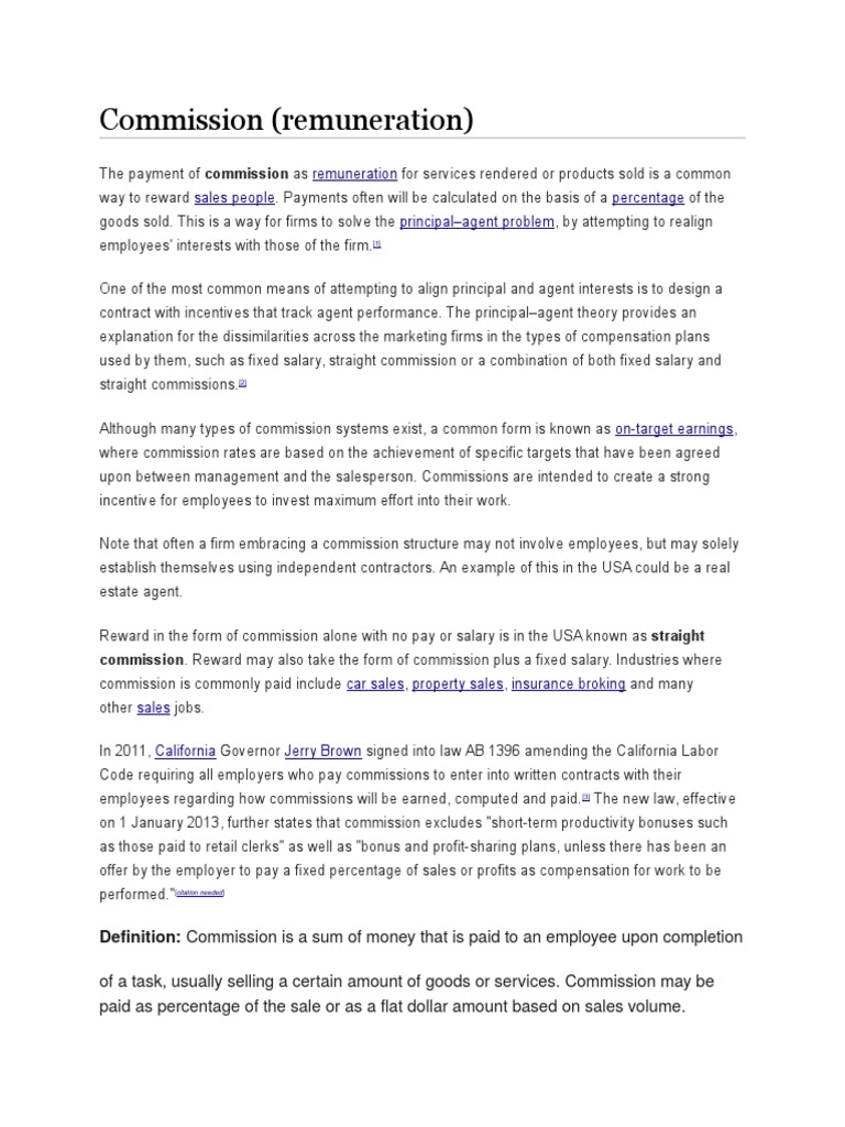 What Is a Commission Bid? Definition Examples and How It Works